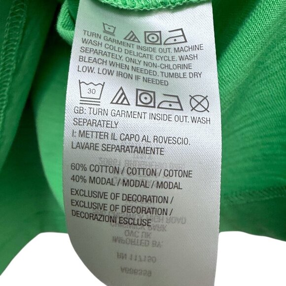 Kim Gravel Bellisima Top Medium Petite Green Pink Embroidery 3/4 Sleeve Tee - Picture 10 of 10